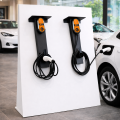 FLOWEV Aluminiowy Słupek naścienny, wiszący do ładowarek samochodów elektrycznych i stacji Wallbox EV